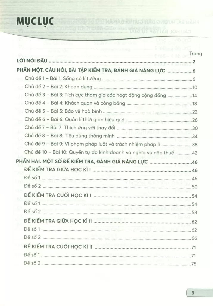 VỞ BÀI TẬP KIỂM TRA, ĐÁNH GIÁ NĂNG LỰC GIÁO DỤC CÔNG DÂN LỚP 9 (Sử dụng cho SGK Kết nối tri thức, Chân trời sáng tạo)